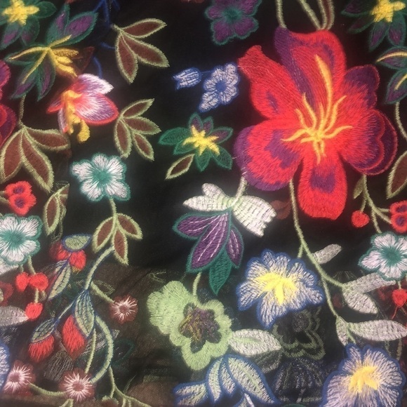 Dress the Population Maren Embroidered Floral Sleeveless Fit & Flare Dress XXS - Picture 9 of 12